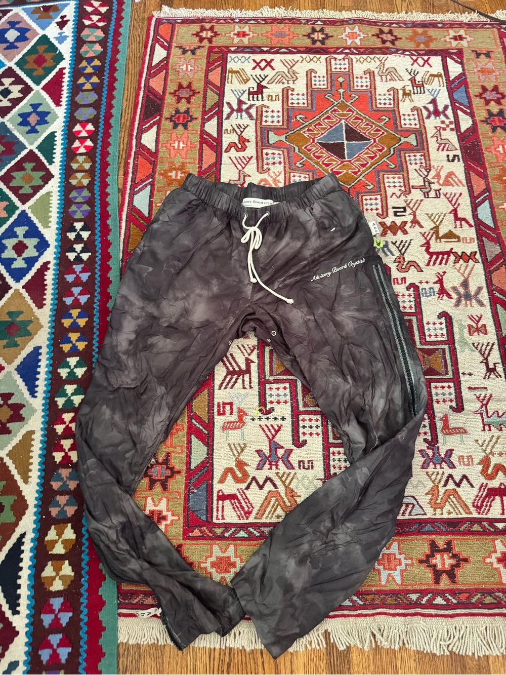 Advisory board crystals Black Tie-Dye Drawstring Jogger Pants